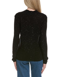Sofiacashmere Sequin Faux Wrap Wool & Cashmere-Blend Sweater