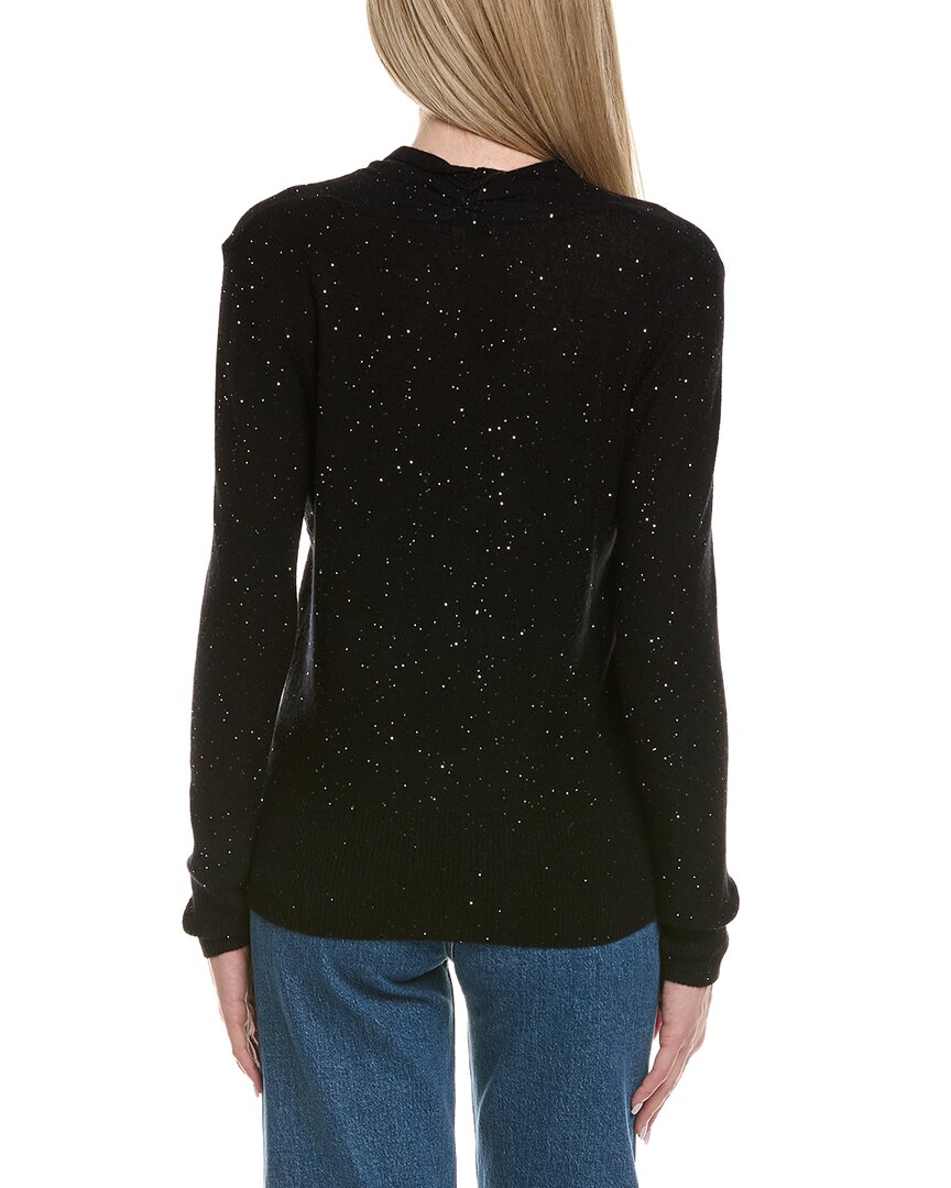 Sofiacashmere Sequin Faux Wrap Wool & Cashmere-Blend Sweater
