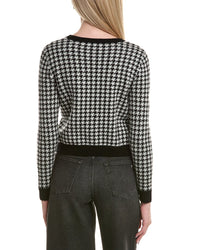 Bruno Magli Houndstooth Wool & Cashmere-Blend Cardigan