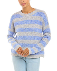 Autumn Cashmere Boucle Striped Wool & Cashmere-Blend Sweater