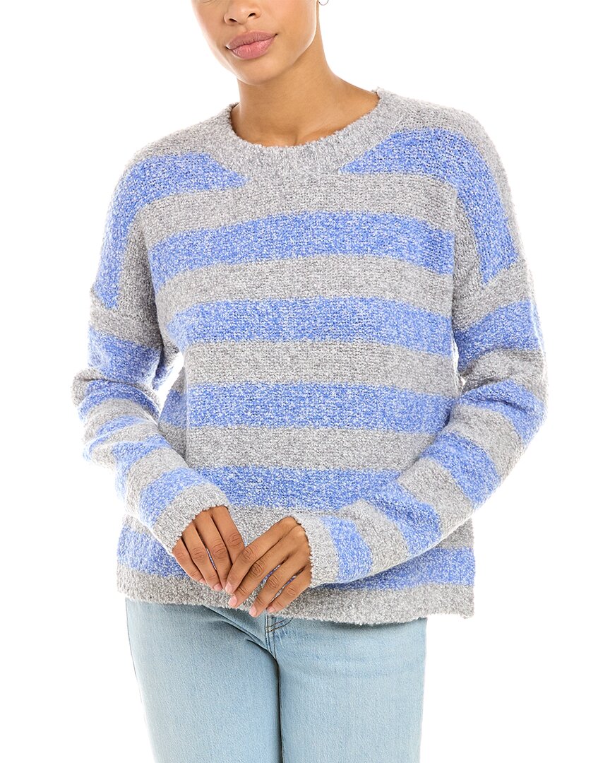 Autumn Cashmere Boucle Striped Wool & Cashmere-Blend Sweater