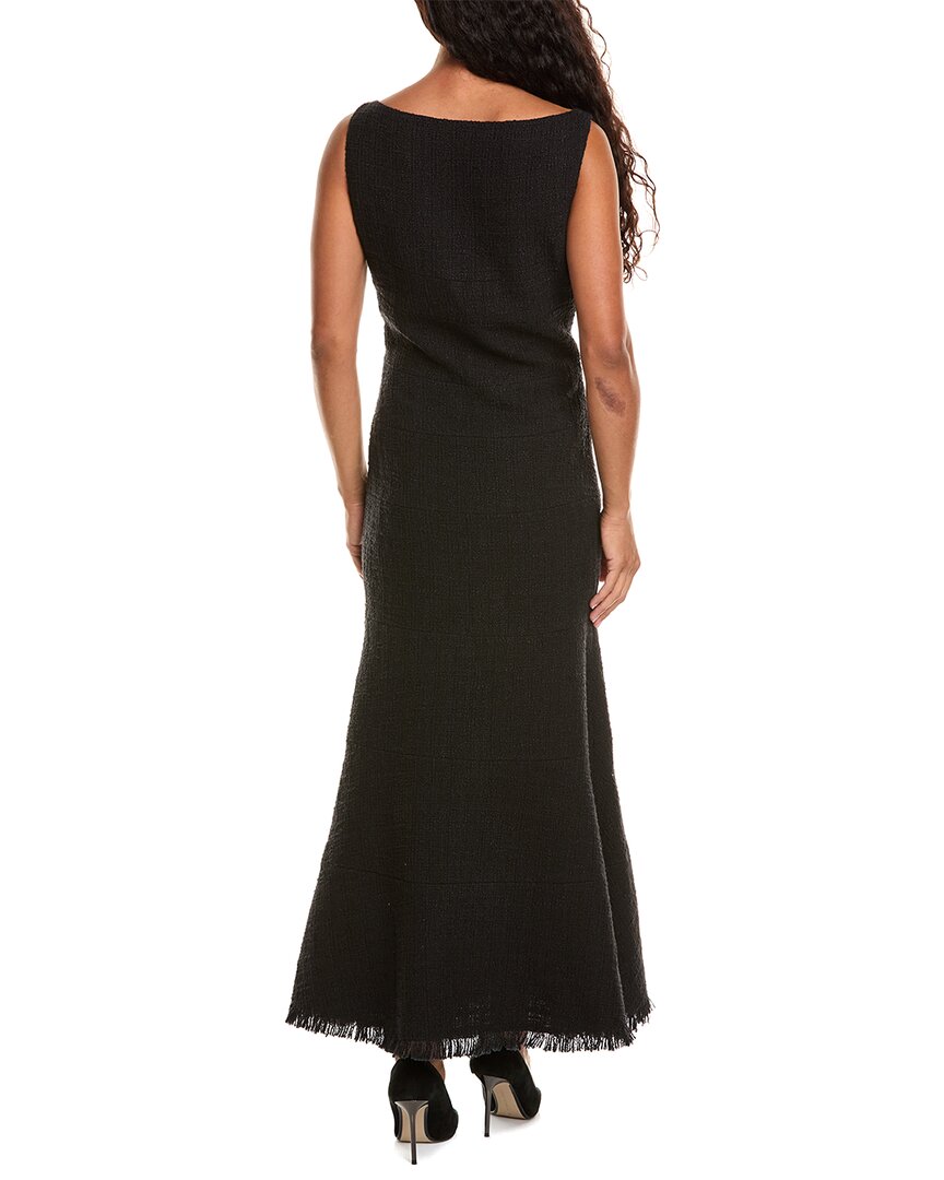 Oscar De La Renta Tweed Silk-Lined Midi Dress