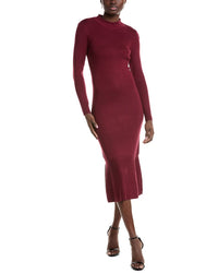 T Tahari Mock Neck Sweaterdress Red