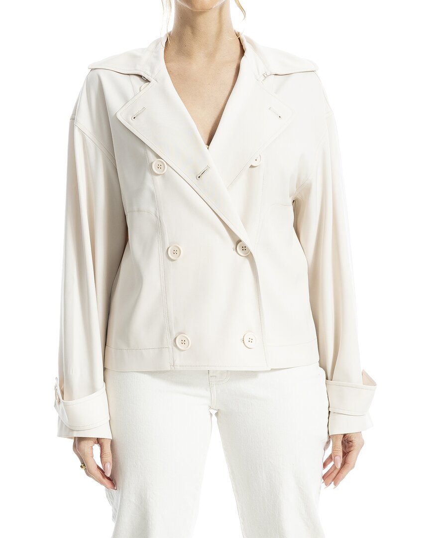 Max Studio Double Breasted Short Jacket White
