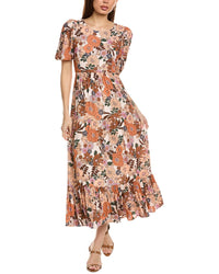 Saltwater Luxe Puff Sleeve Midi Dress