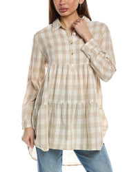 Lovestitch Tiered Mini Dress Beige
