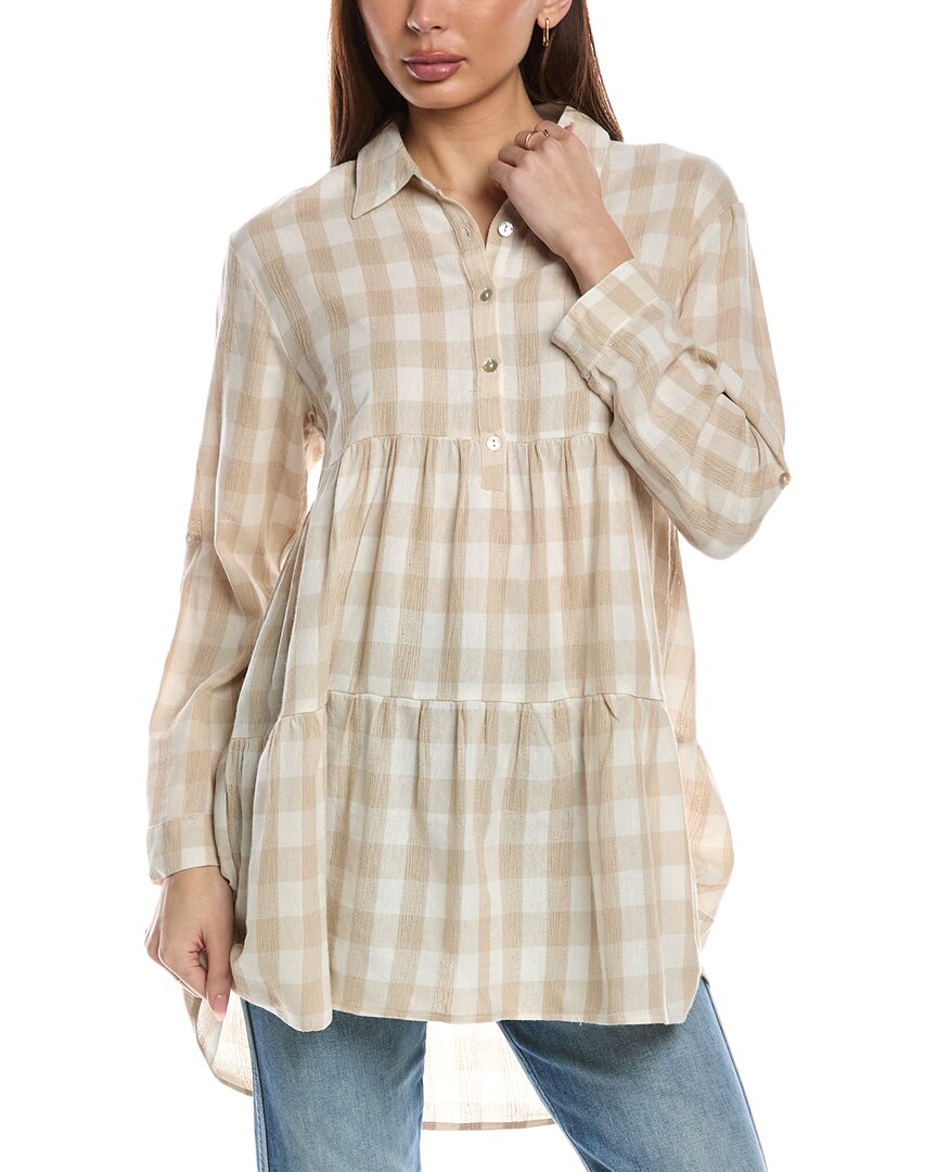 Lovestitch Tiered Mini Dress Beige