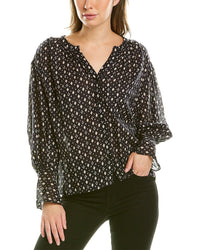 Garrie B Gauze Top Black