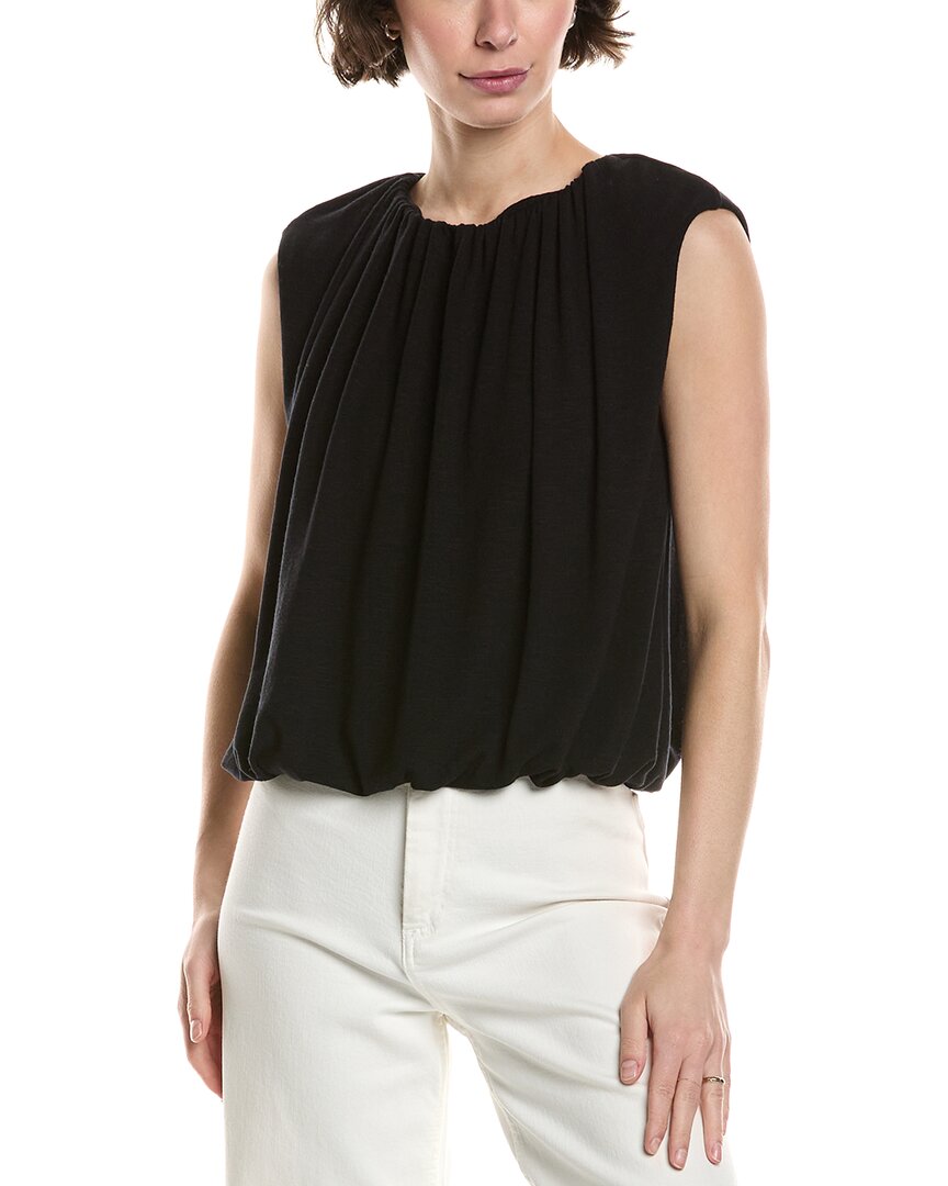 Michael Stars Womens Cindy Bubble Top, S, Black
