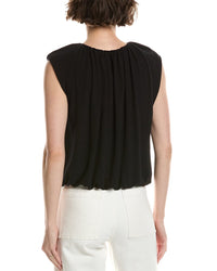 Michael Stars Womens Cindy Bubble Top, S, Black