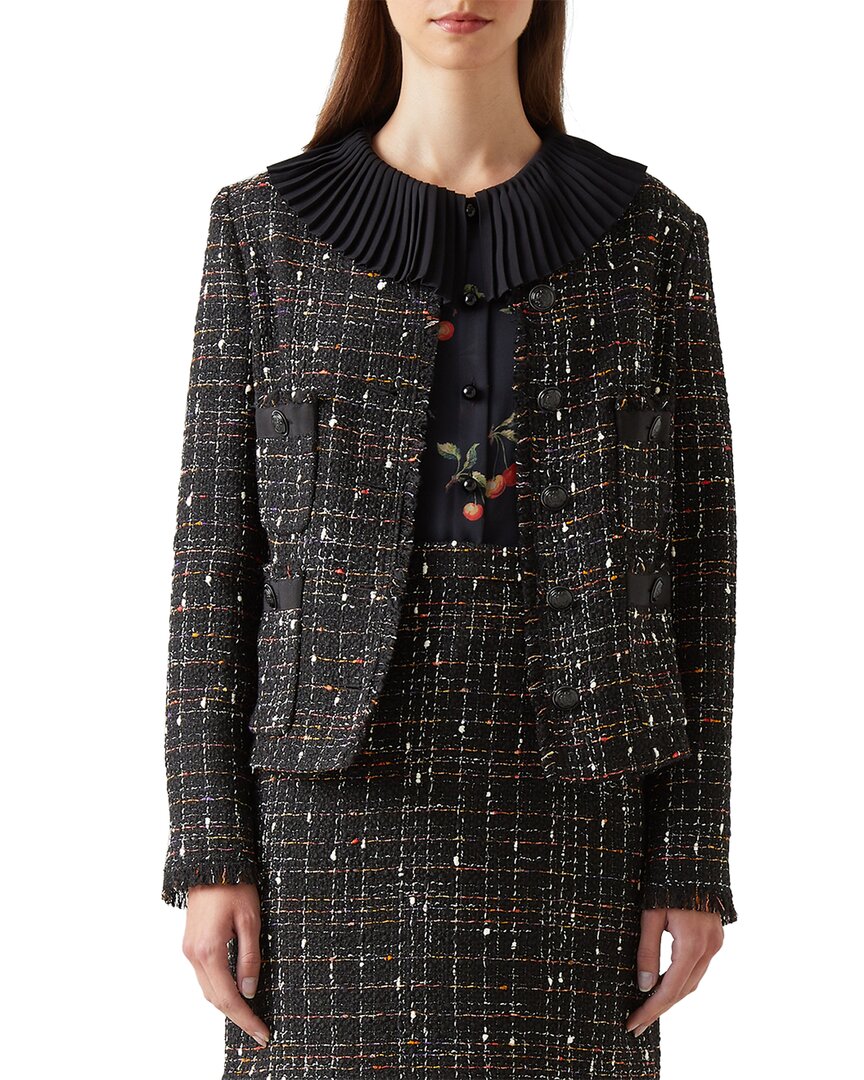 Lk Bennett Angelica Wool-Blend Jacket Multi