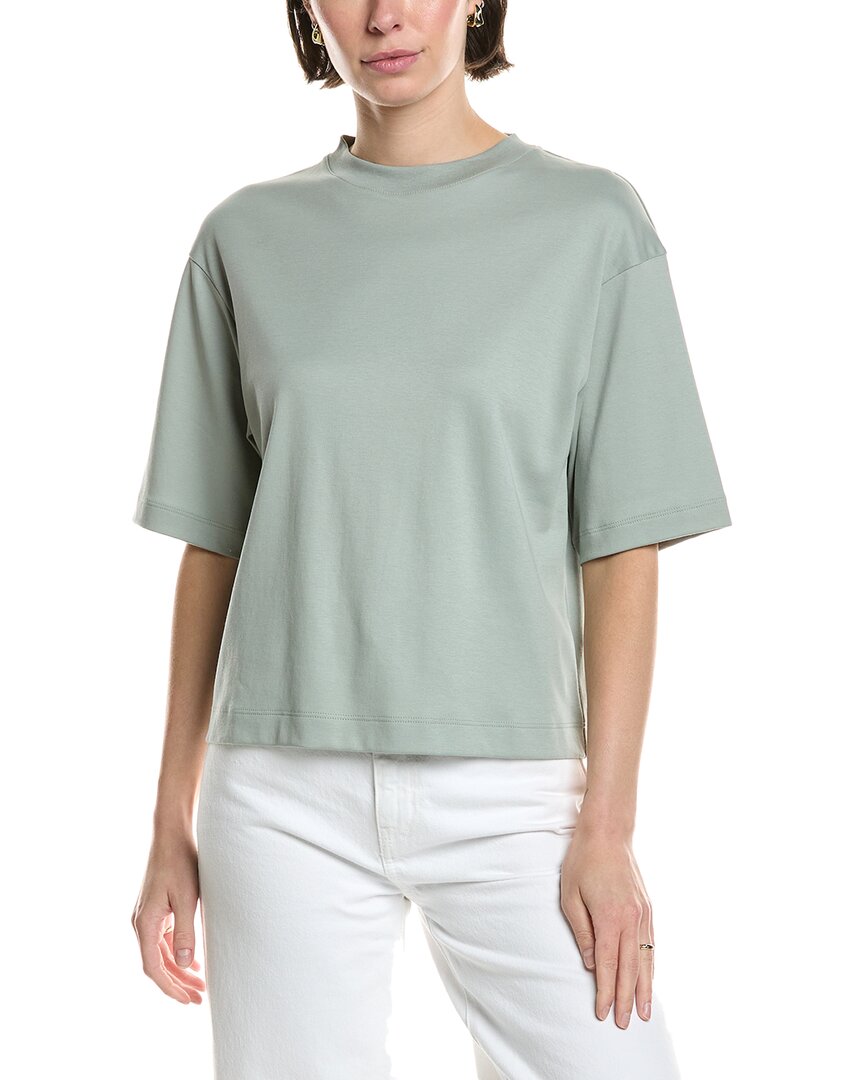 Vince Wide Sleeve Crop T-Shirt Blue