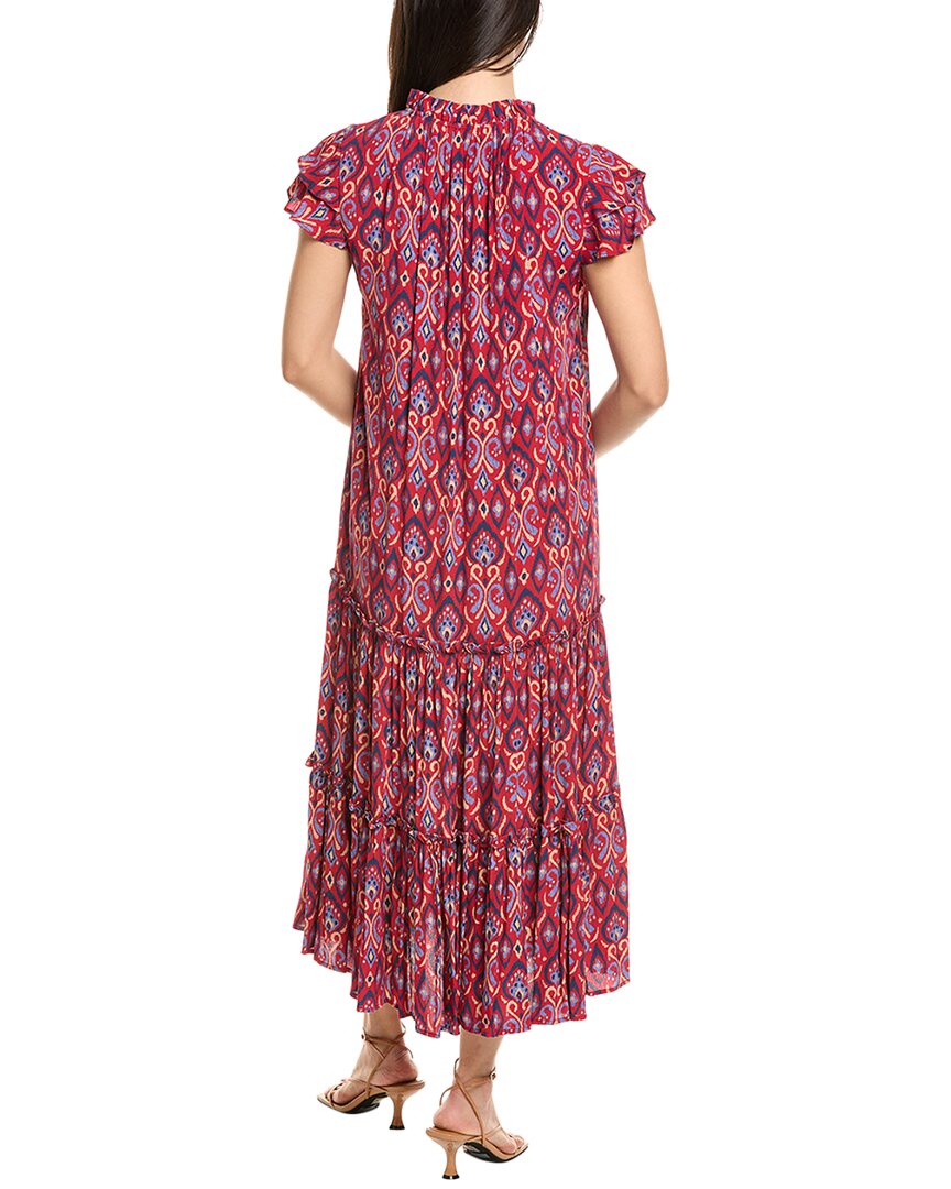 Sail To Sable Ruffle Neck Midi Dress