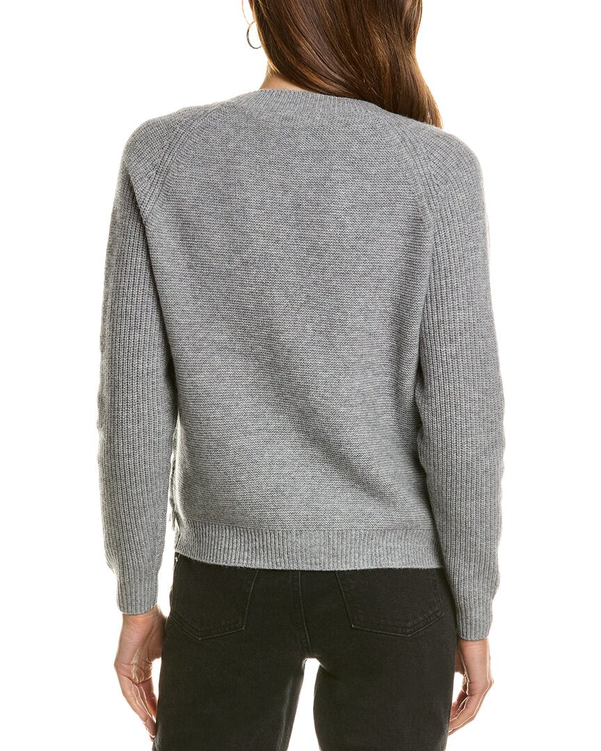 Kier + J Fringe Wool & Cashmere-Blend Sweater