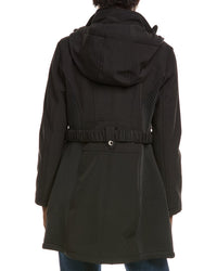 Kensie Seatbelt Buckle Hooded Softshell Jacket