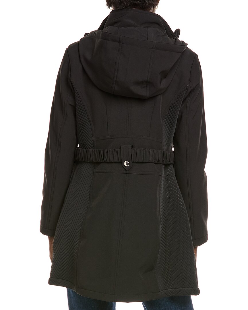 Kensie Seatbelt Buckle Hooded Softshell Jacket