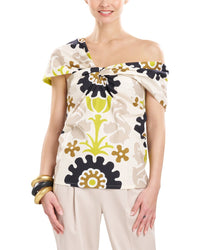 Natori Talitha Poplin Asymmetrical Halter Top Black Regular 0 (XS)