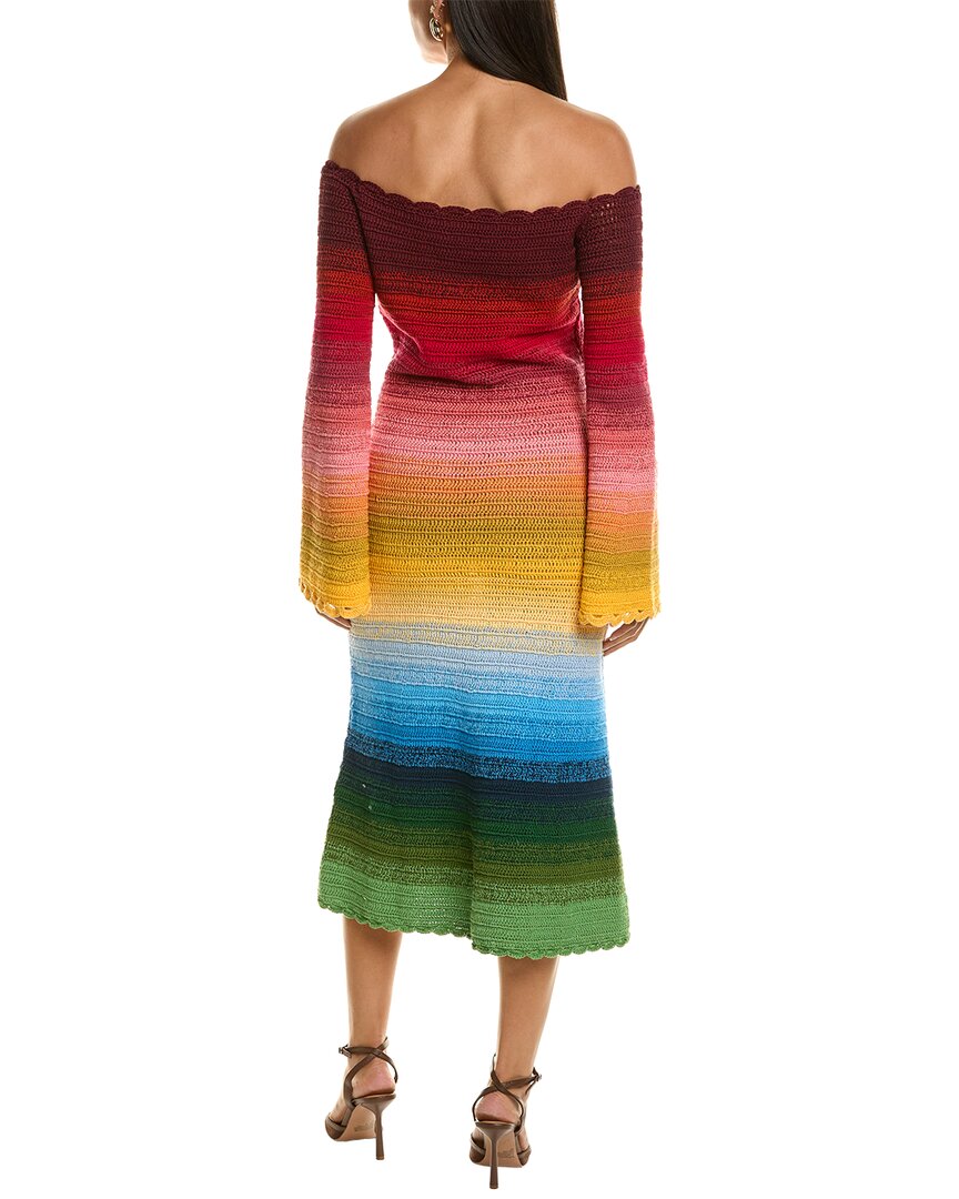Oscar De La Renta Rainbow Ombre Sweaterdress