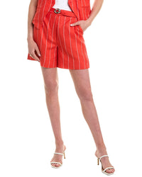 Nicholas Lavinia Tailored Linen Short Red 6