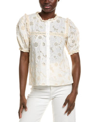 Stellah Embroidered Blouse White