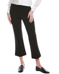 Vince Mid Rise Pintuck Crop Flare Pant Black