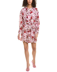 Iro Fil Coupe Silk-Blend Mini Dress Pink