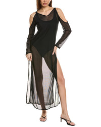 Peixoto Gemma Mesh Maxi Dress Black