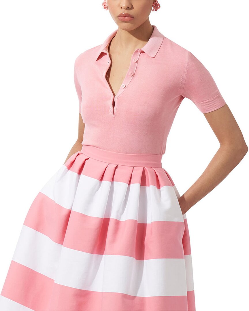 Carolina Herrera Silk-Blend Polo Shirt