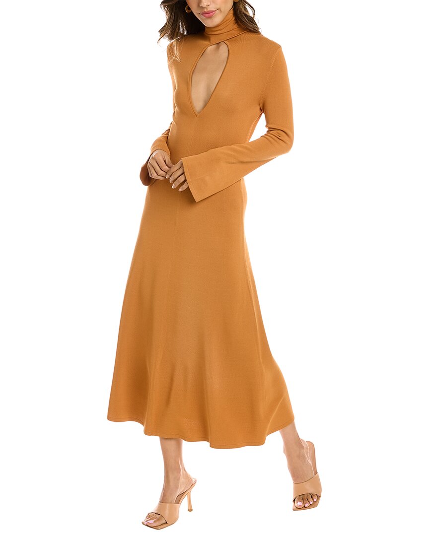 Cult Gaia Eli Midi Dress Brown Multi