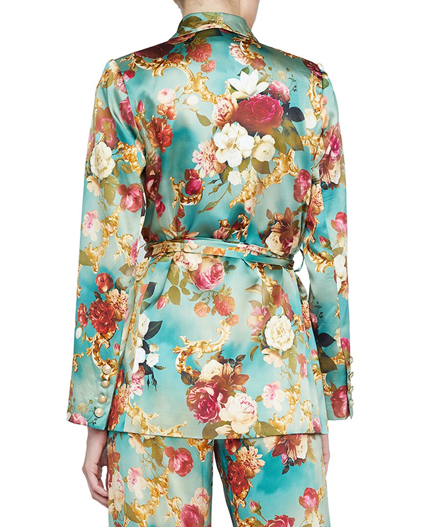 L'agence Everly Wrap Shawl Silk Blazer