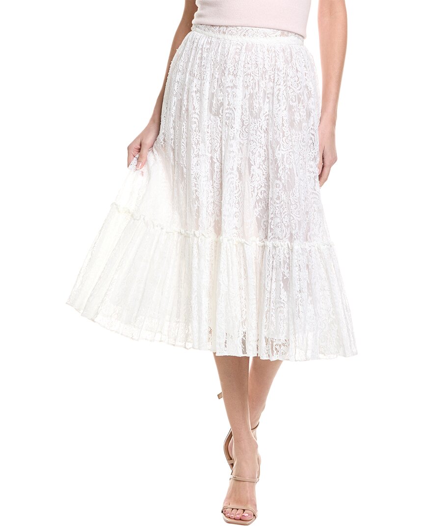 Valentino Lace Skirt White