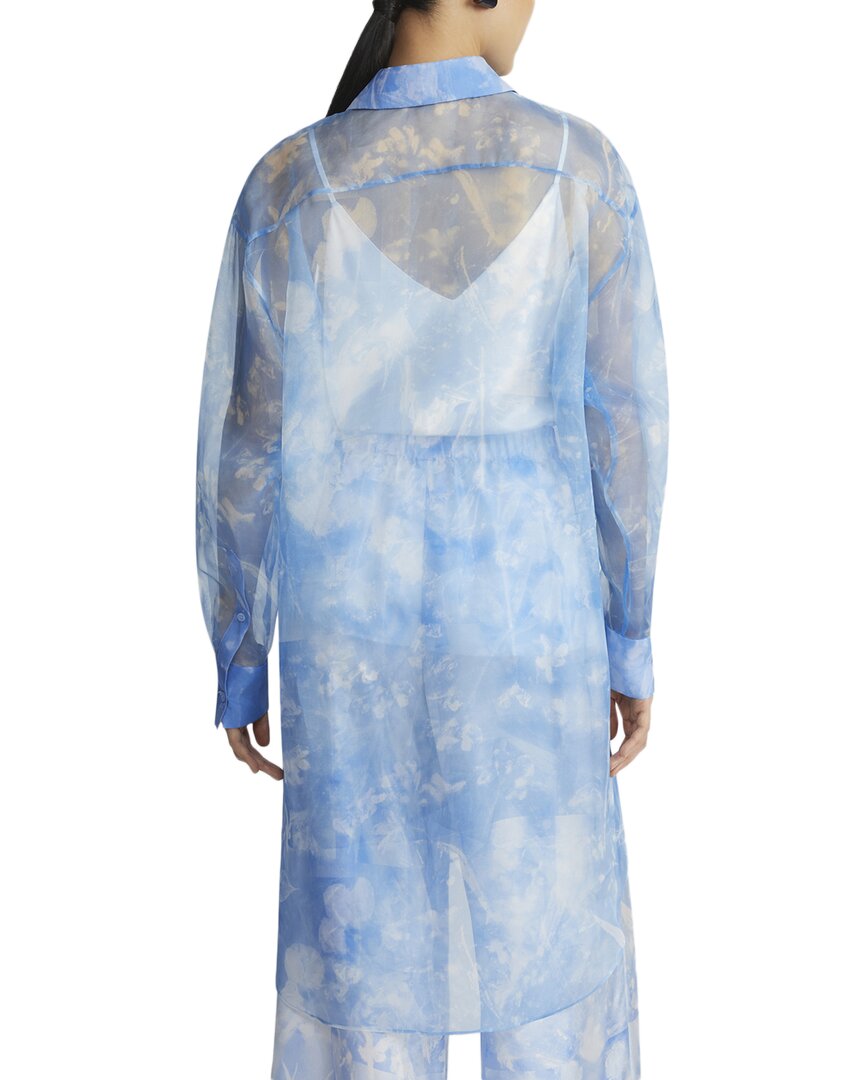 Lafayette 148 New York Oversized Silk Tunic Blouse