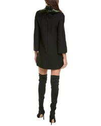 Valentino Wool & Silk-Blend Shift Dress