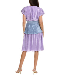 Undra Celeste Fine Pleated Wrap Dress