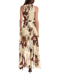 Nicholas Womens Lucia Silk-Blend Midi Dress, 0, Ivory