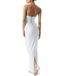 Alice + Olivia Valli Fitted Cutout Cami Midi Dress