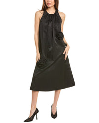 Gracia Halter Loose Fit Midi Dress Regular 8 (M) Black