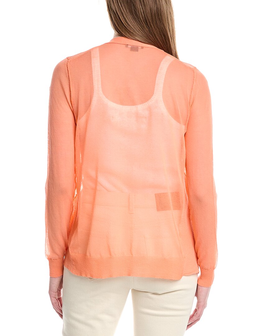 Lafayette 148 New York V-Neck Button Front Wool-Blend Cardigan