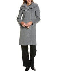 Cinzia Rocca Icons Medium Wool & Cashmere-Blend Coat Grey Multi