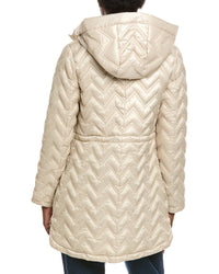 Via Spiga Chevron Quilted Coat