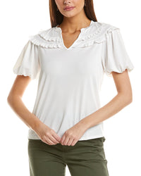 Cece Ruffle Blouse White
