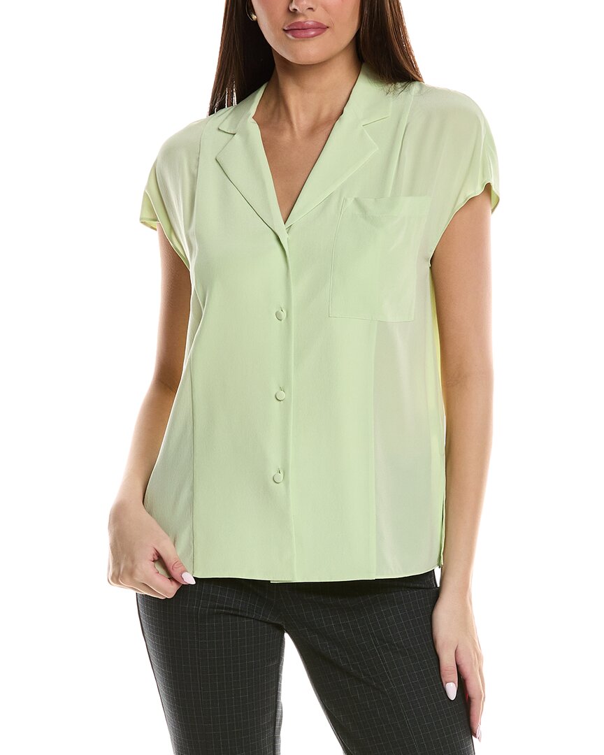 Lafayette 148 New York Extended Sleeve Silk Blouse