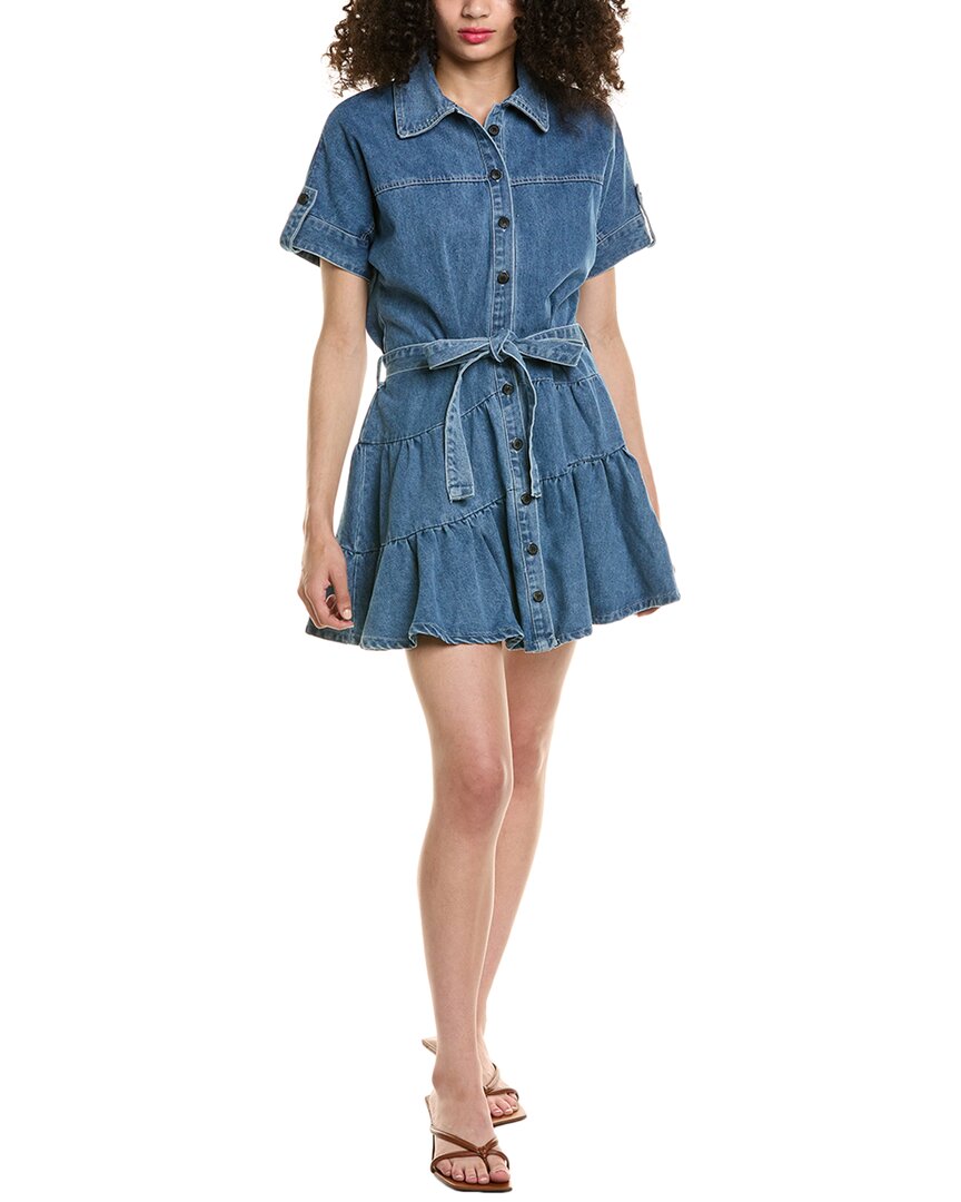 Colette Rose Denim Shirtdress Blue