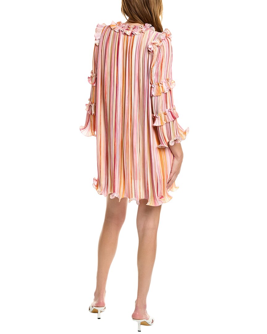 BCBGMAXAZRIA Accordion Pleated Shift Dress