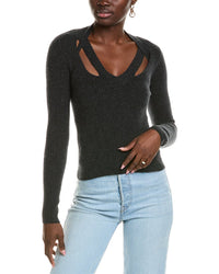 27 Miles Malibu Womens Braided Wool & Cashmere-Blend Sweater, Xs, Black Regular 0 (XS) Black