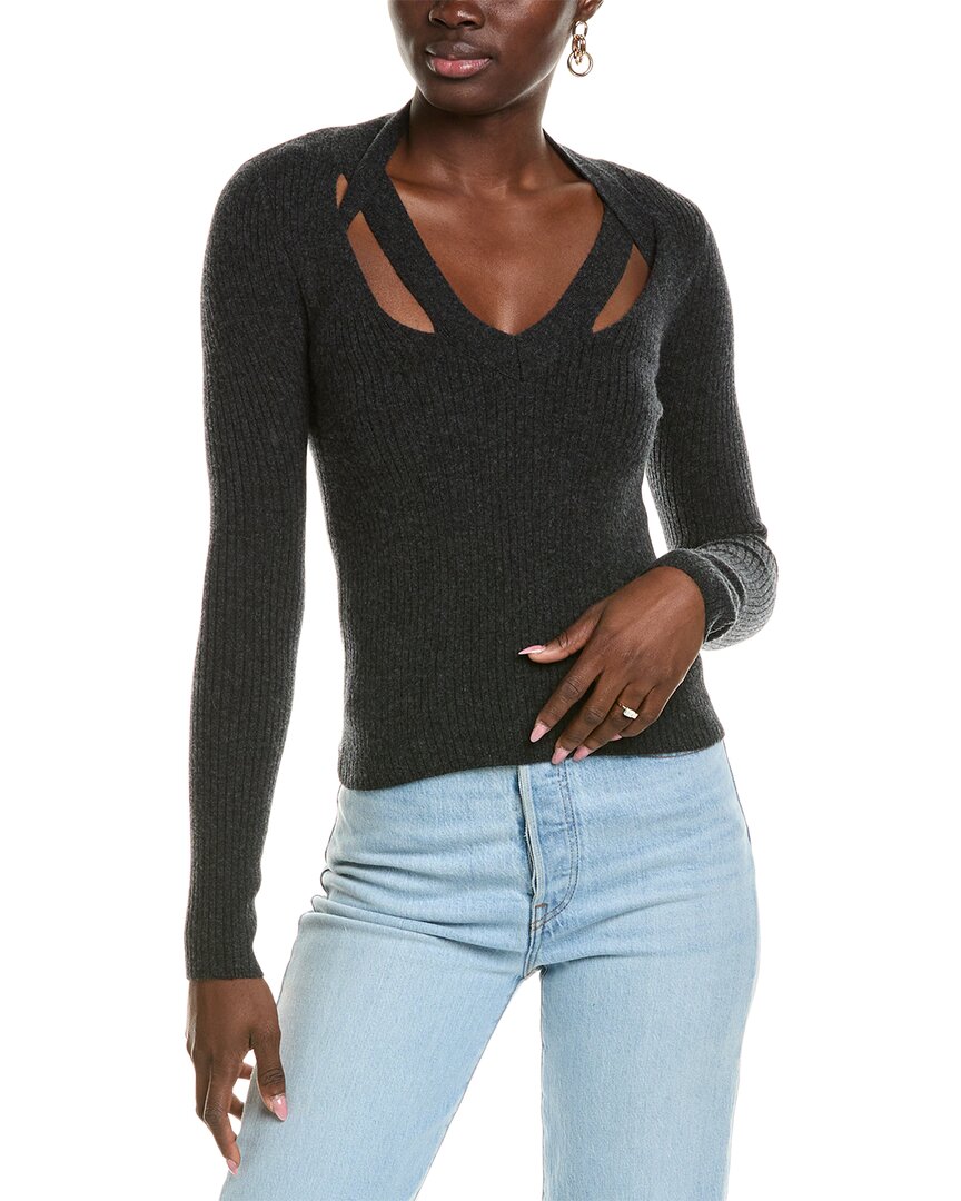 27 Miles Malibu Womens Braided Wool & Cashmere-Blend Sweater, Xs, Black Regular 0 (XS) Black