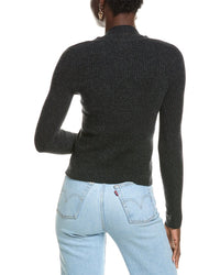 27 Miles Malibu Womens Braided Wool & Cashmere-Blend Sweater, Xs, Black