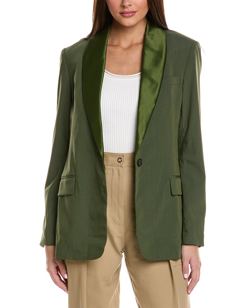 3.1 Phillip Lim Shawl Lapel Wool-Blend Blazer 0 Green