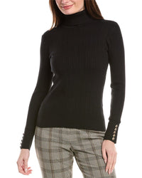 Elie Tahari Turtleneck Rib Sweater