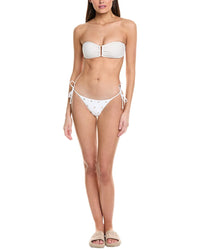 Milly Millie Diamond Heat Set Bikini Bottom White